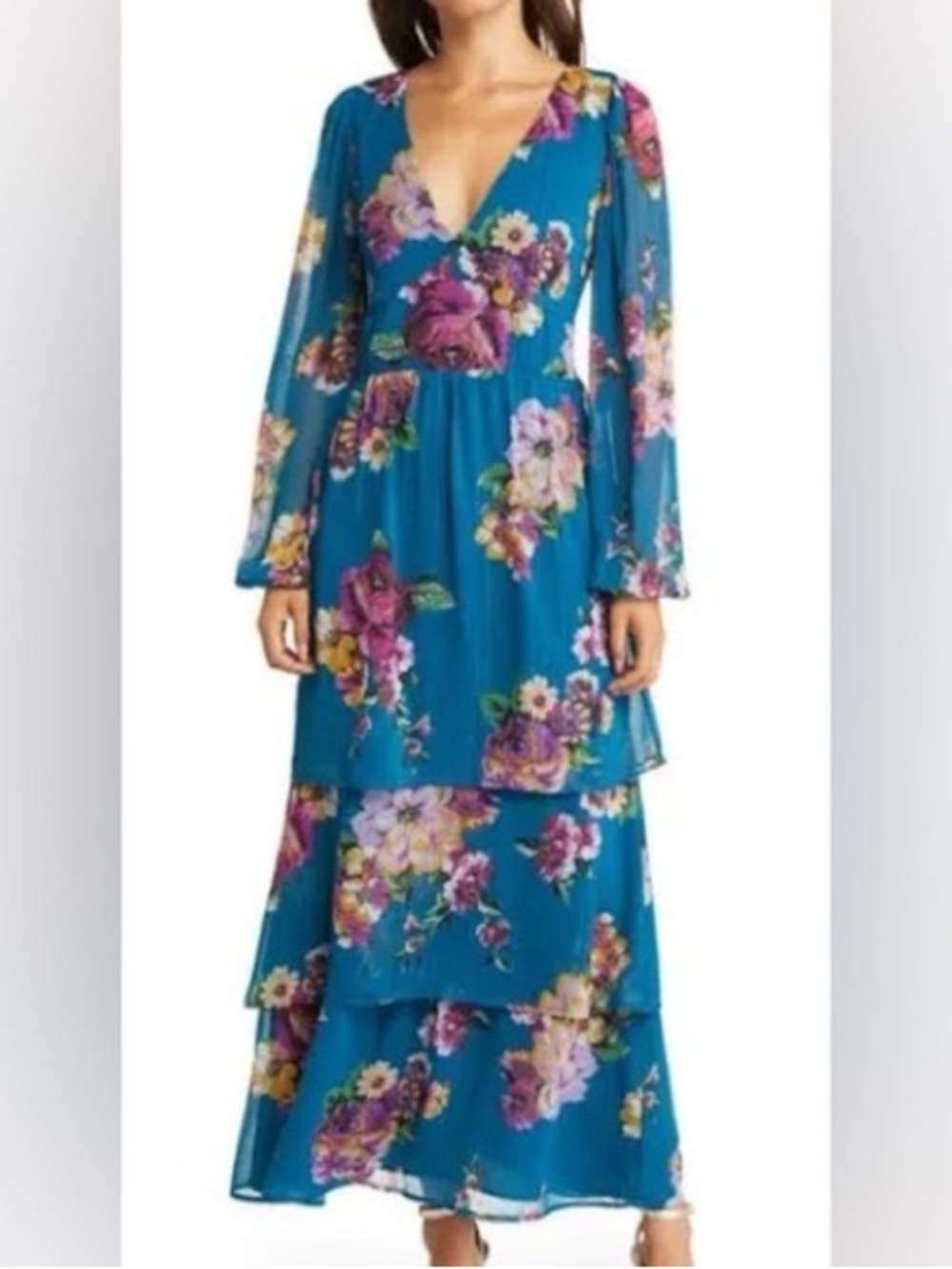 Fourteenth place balboa tiered maxi dress